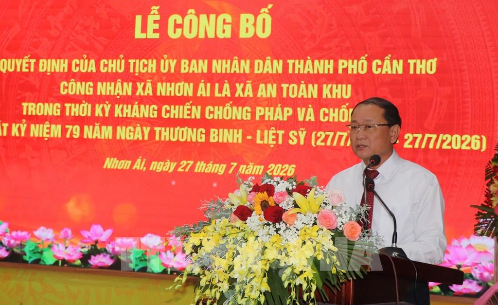 Lễ công bố Nhơn Ái là xã An toàn khu Cần Thơ - Nhịp sống Cần Thơ Hôm Nay